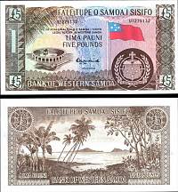 *5 Pounds Samoa 1963 (2020) P15CS UNC, oficiálny reprint - Kliknutím na obrázok zatvorte -